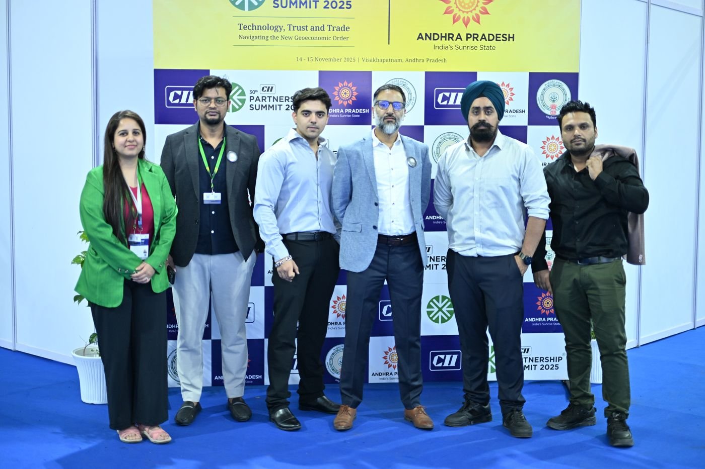 Team photo at the 30th CII Partnership Summit 2025 in Visakhapatnam